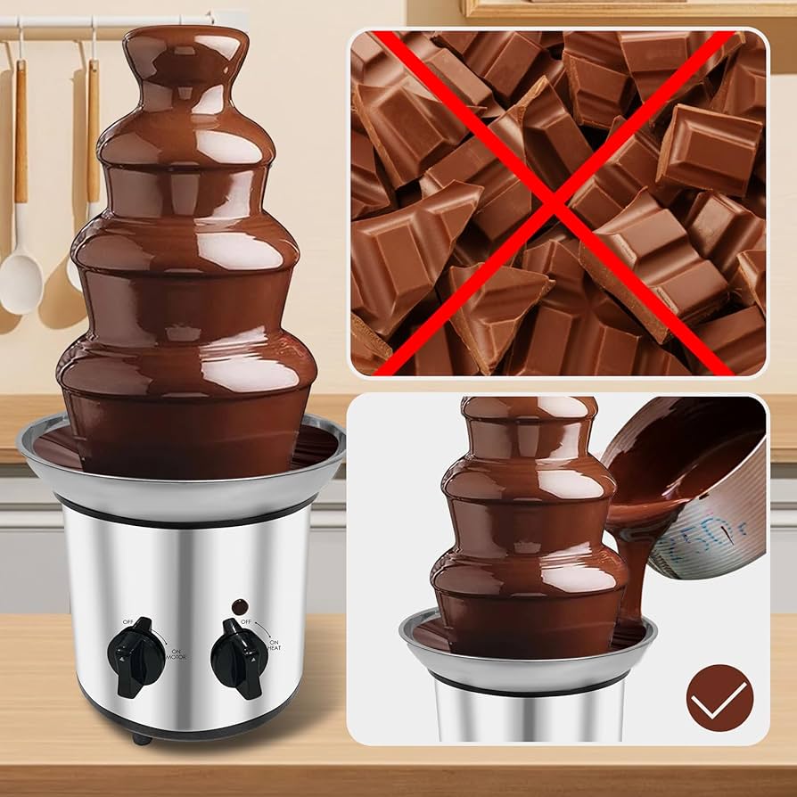 Fontaine Chocolate 12個 Amazon.com: Chocolate Fountain 4 Tier, 2.5lb Capacity